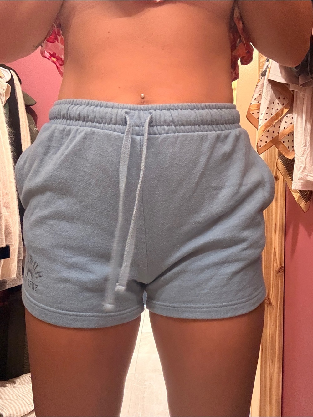 Hurley Light Blue Athletic Fleece Shorts